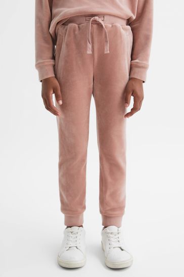 Buy Reiss Pink Hattie Teen Velour Drawstring Joggers from Next