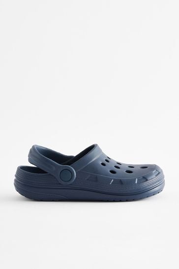 Navy store blue clogs