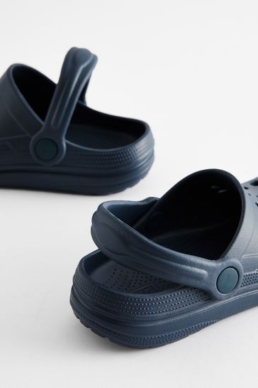 Navy store blue clogs
