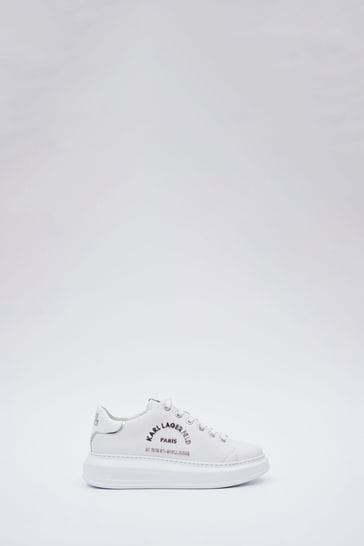 Buy Karl Lagerfeld Kapri Metal Maison Lace-Up White Trainers from Next ...
