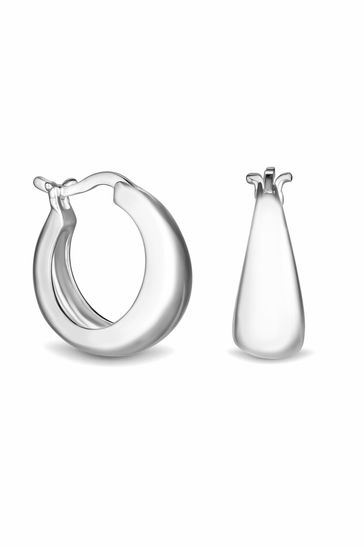 Small hoop hotsell earrings silver