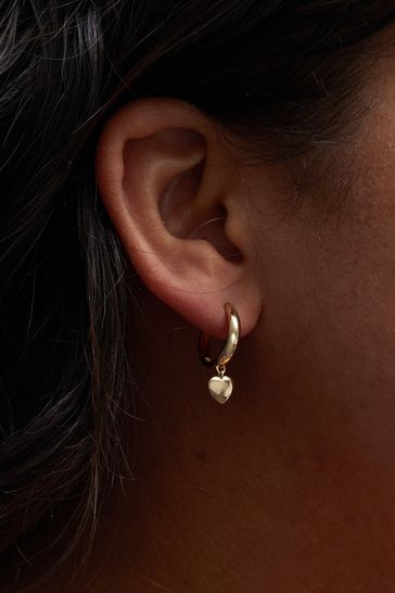 Sterling silver gold on sale plated hoop earrings