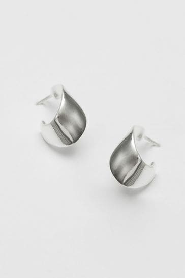 Simply Silver Sterling Silver 925 Clean Polished Twist Hoop Earrings