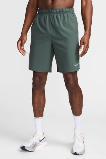 Nike Dark Green 9 Inch Dri-FIT Challenger Unlined Running Shorts