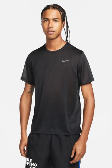 Nike Black Dri-FIT Miler Breathe Running T-Shirt