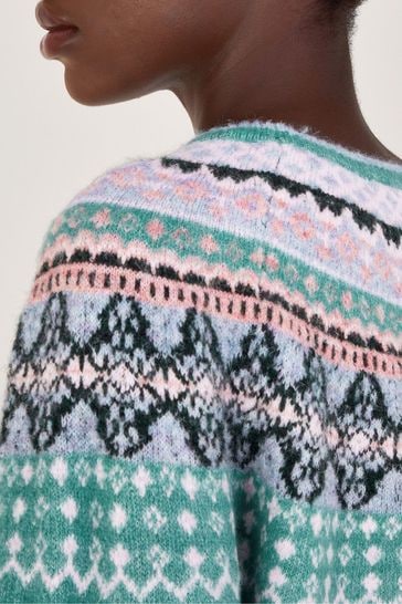Monsoon Blue Fair Isle Jumper