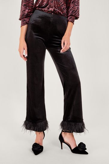 Monsoon Raegan Feather Black Trousers