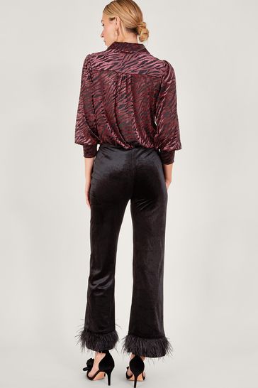 Monsoon Raegan Feather Black Trousers