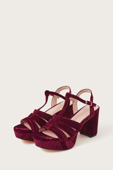 Red velvet hotsell platform heels