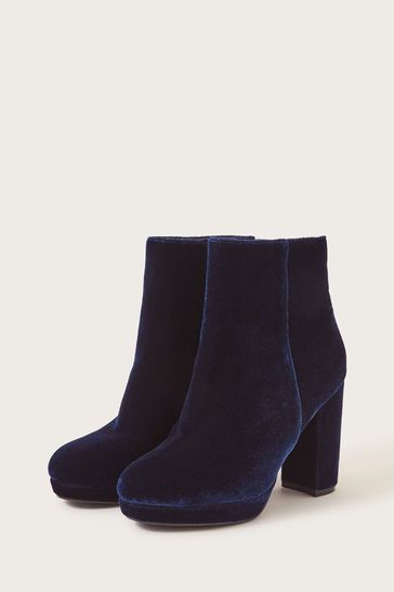 Blue velvet cheap boots uk