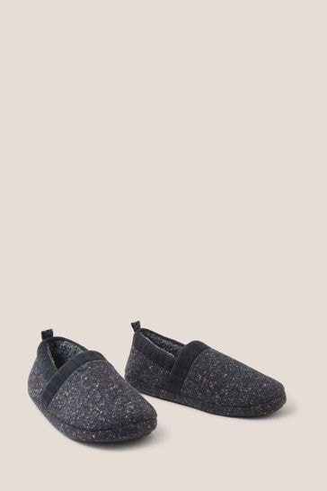 White Stuff Grey Neppy Closed Back Slippers