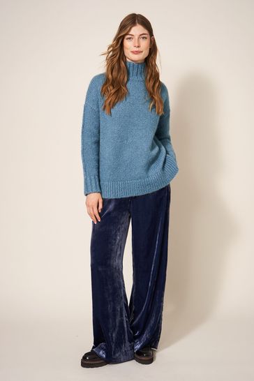 Blue on sale velvet jumper