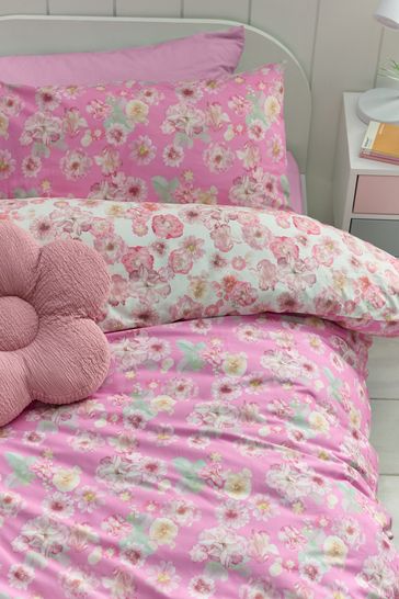 Buy Pink Floral 100 Cotton Printed Bedding Duvet Cover and