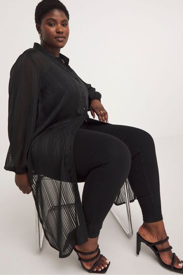 Sheer longline shirt on sale