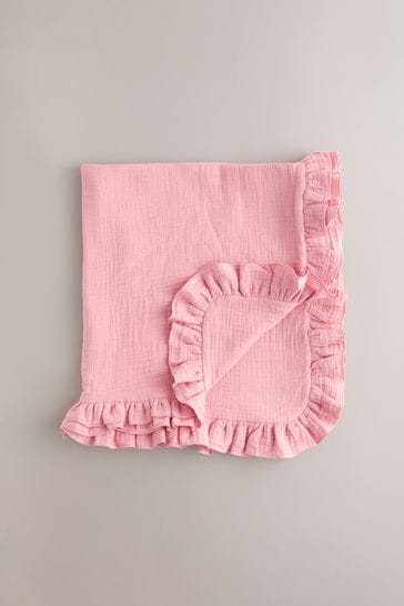 Muslin Pink Baby Blanket