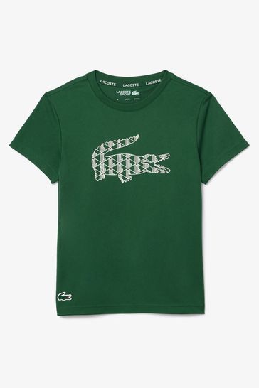 Buy Lacoste Green Pique Ultra Dry T Shirt from Next Bahrain