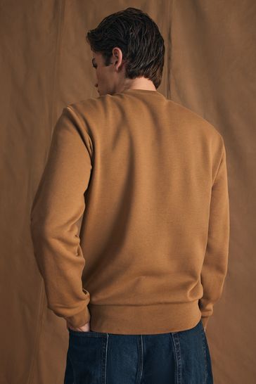 Lacoste Mens Fleece Brown Sweatshirt