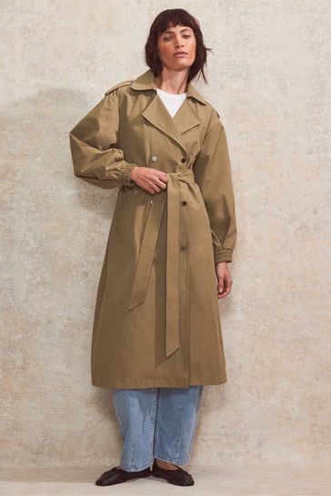 Ro Zo Khaki Belted Trench Coat