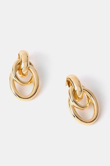 Mint Velvet Gold Tone Link Earrings