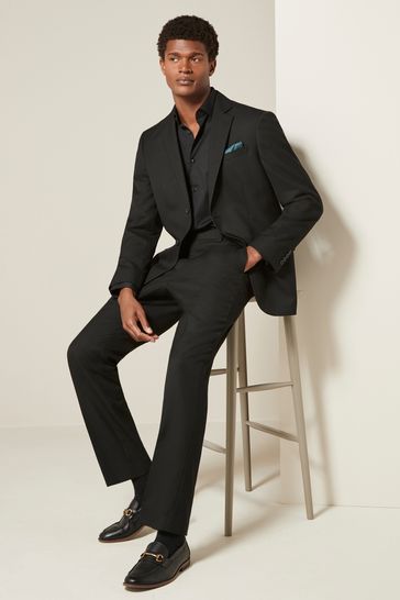 Buy Black Regular Fit Textured Suit Jacket from Next Croatia