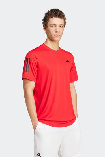 adidas Club 3 Stripes Tennis T Shirt