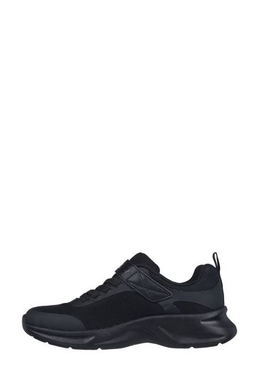 Kids black skechers outlet