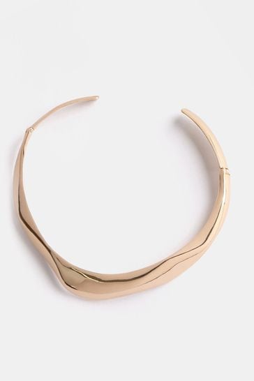 Mint Velvet Gold Tone Collar Necklace