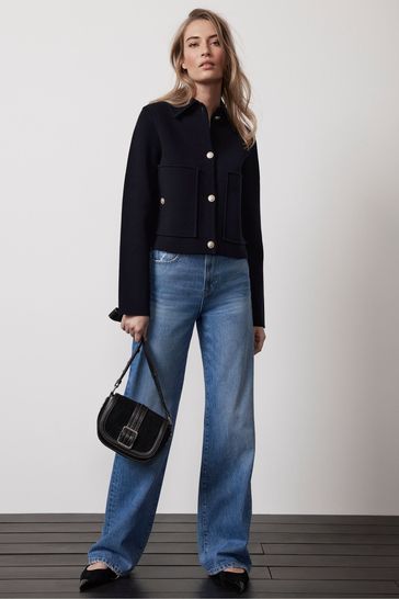 Mint velvet 2025 cropped pea coat