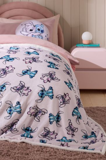 Stitch fleece throw blanket deals