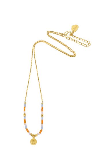 Beaded hotsell coin necklace