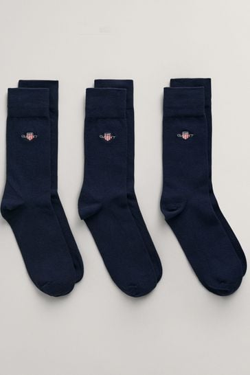 Pack de 3 pares de calcetines negros Shield de GANT