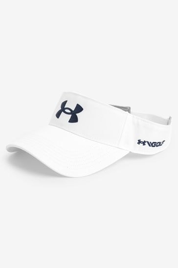 Under Armour White/Blue Golf 96 Visor Hat