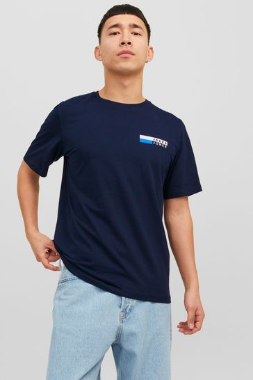 JACK & JONES Navy Blazer Small Logo T-Shirt