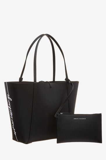 Buy Armani Exchange Black White Tote Bag from Next Singapore