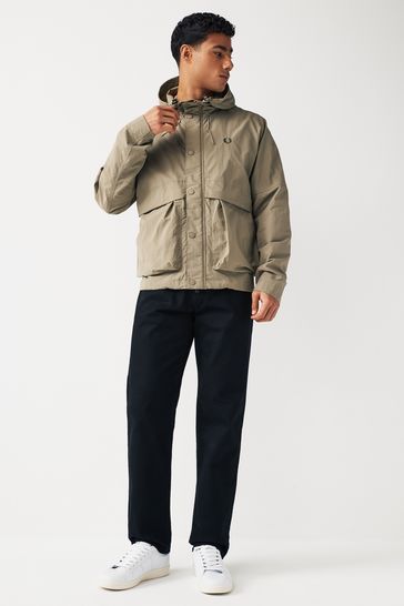 Buy Fred Perry Stone Cropped Hooded Parka Jacket from Next Netherlands