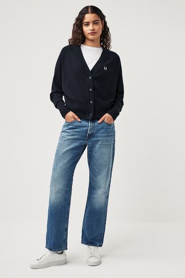 Fred perry black deals and white