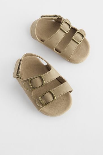 Buy Stone Neutral Baby Double Touch Fastening Strap Corkbed Sandals 0 24mths from Next Italy