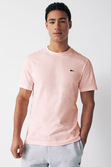 Buy Pink Lacoste Regular Fit Sports 100 Cotton T Shirt from Next Bahrain