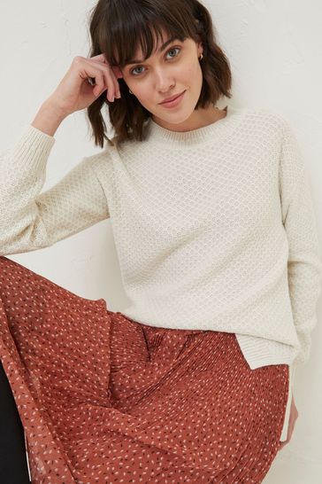 Buy FatFace Natural Ellie Crew Jumper from Next Hungary