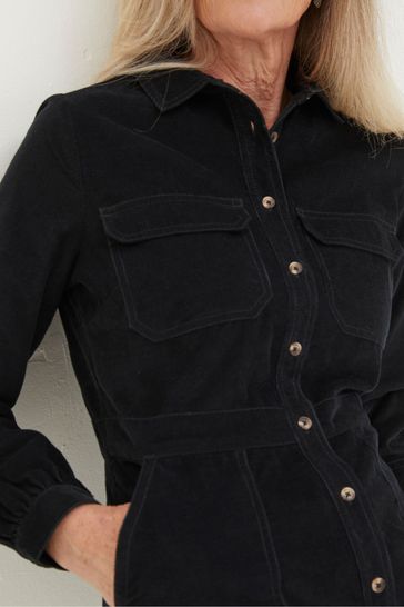 Buy Fat Face Black Tabitha Cord Dress from Next Luxembourg