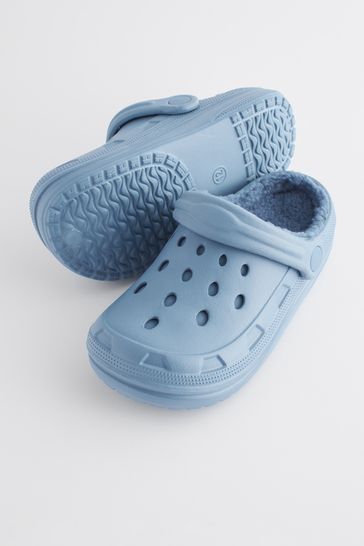 Crocs with fur blue outlet