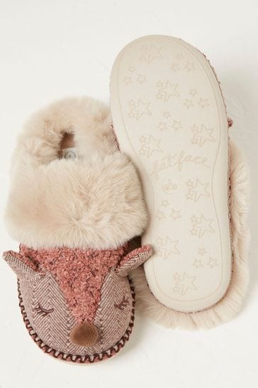 Buy FatFace Brown Felicity Fox Slippers from Next Denmark