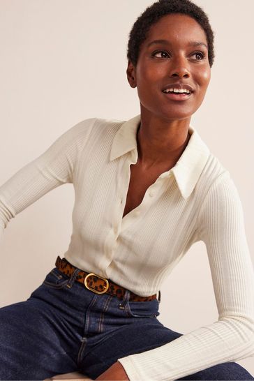 Buy Boden Cream Charlotte Jersey Shirt from Next Ireland