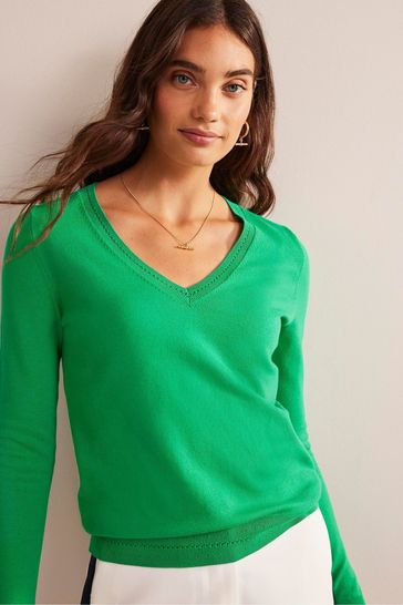 Boden v 2025 neck jumper