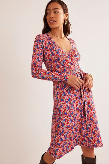 Buy Boden Red Nina Jersey Midi Dress from Next Luxembourg