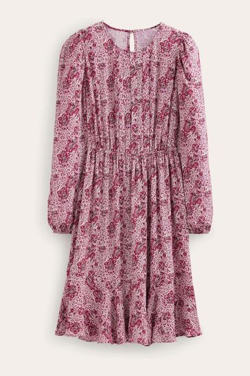 Boden red dress with sleeves online