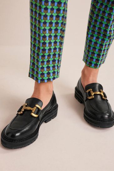 Boden Black Iris Snaffle Chunky Loafers