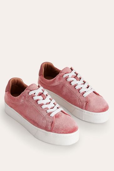 Pink 2025 velvet trainers
