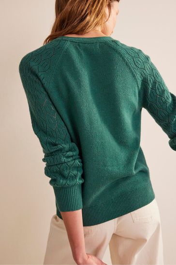 Boden green top cardigan