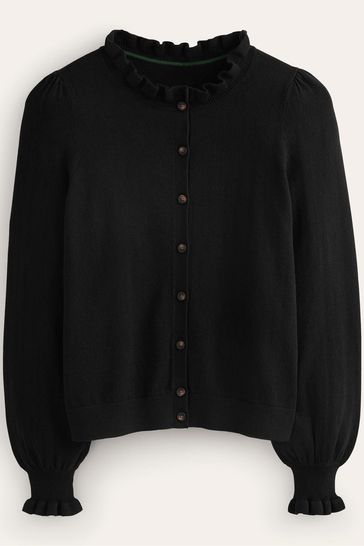 Black shop ruffle cardigan